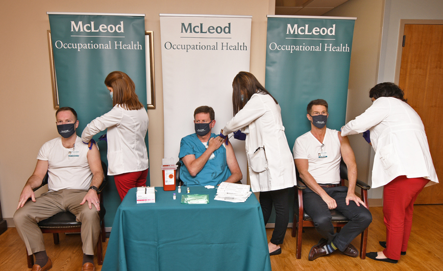 McLeod Health Vaccinates Its First Physicians for COVID19 McLeod Health