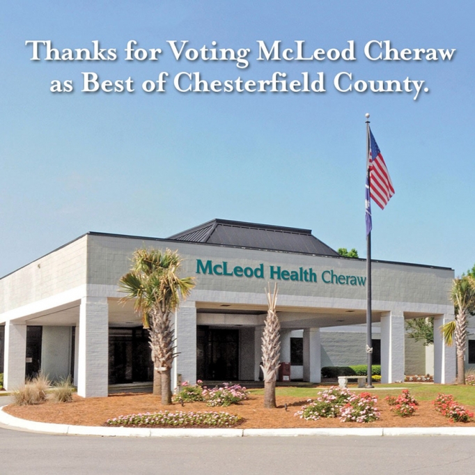 The outside of the McLeod Health Cheraw office with 