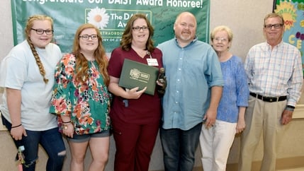 Lisa Pate, a staff nurse in the Outpatient Surgery Department, with McLeod Health's July DAISY Award
