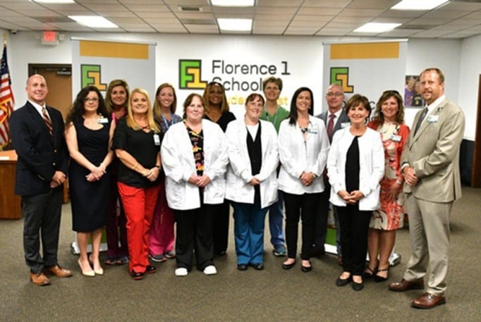 McLeod Health and Florence 1 School officials announce a partnership to offer a School-Based Telehealth Program